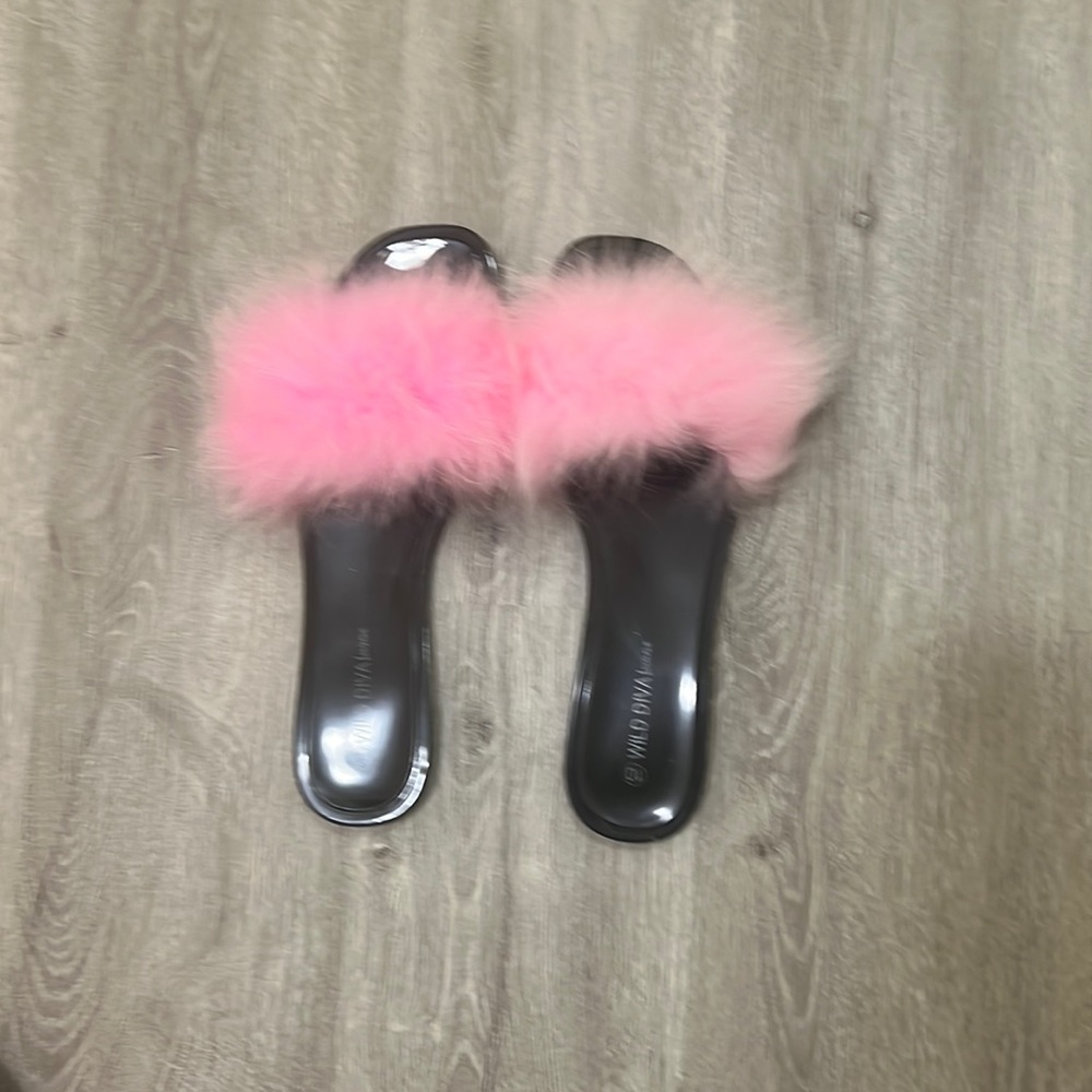 Pink Fur Sandal